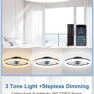 Modern Ceiling Fan with Light and Remote